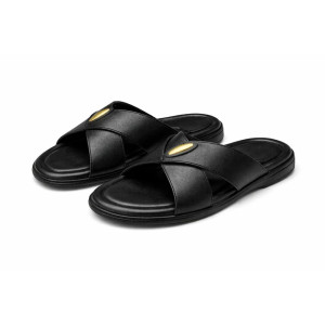 Men Black OpenToe Slide Sandal